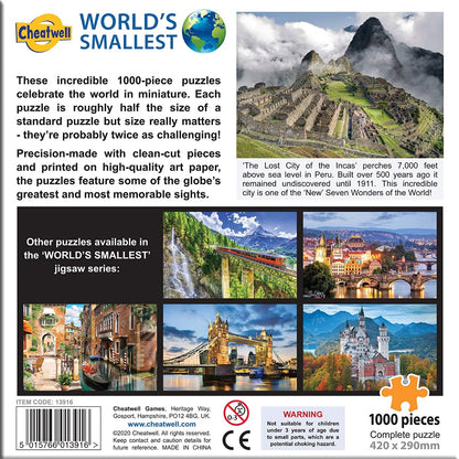 World's Smallest Puzzles - Machu Picchu - 1000 Piece Jigsaw Puzzle
