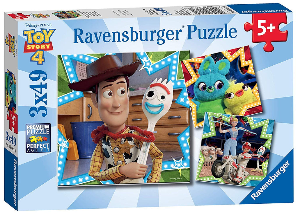 Ravensburger Disney Pixar Toy Story 4, 3x 49pc Jigsaw Puzzles