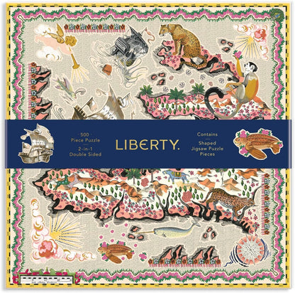 Galison - Liberty London Maxine - 500 Piece Double Sided Puzzle With Shaped Pieces