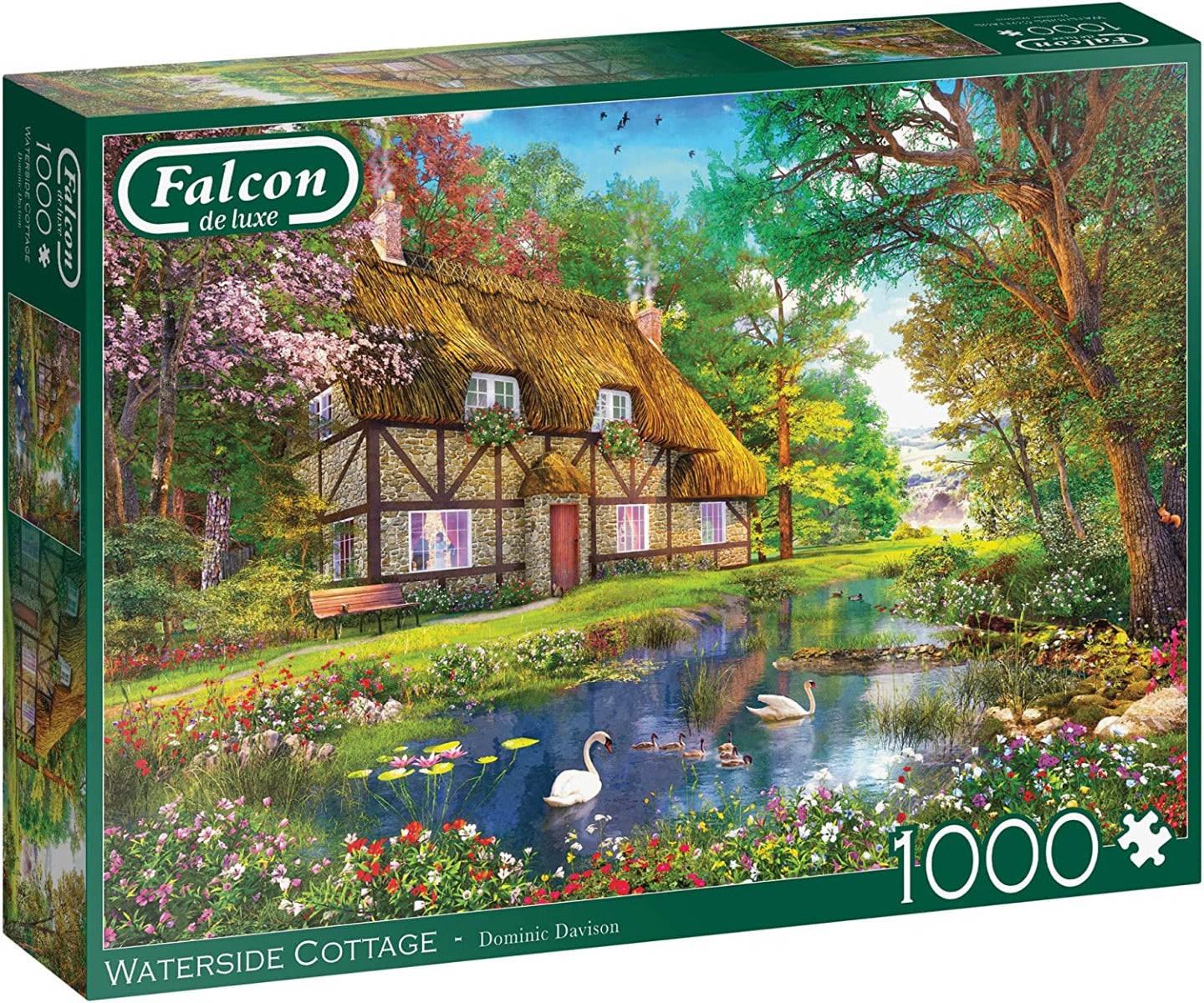 Waterside Cottage – 1000 Piece Jigsaw Puzzle (Falcon De Luxe)
