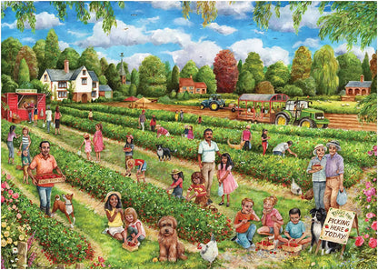 Falcon De Luxe - Strawberry Picking - 1000 Piece Jigsaw Puzzles