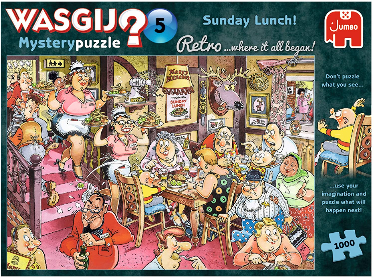 Wasgij Retro 5: Sunday Lunch! – 1000 Piece Jigsaw Puzzle (Wasgij)