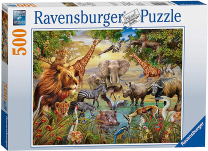 Ravensburger - Animals at the Waterhole - 500 Piece Jigsaw Puzzle