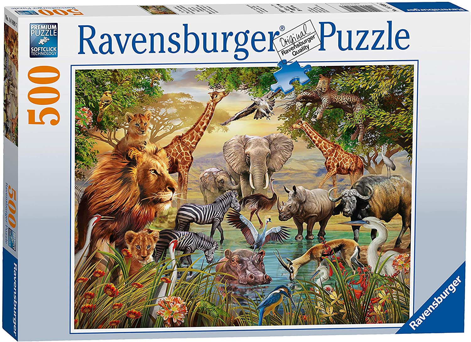 Animals at the Waterhole – 500 Piece Jigsaw Puzzle (Ravensburger)