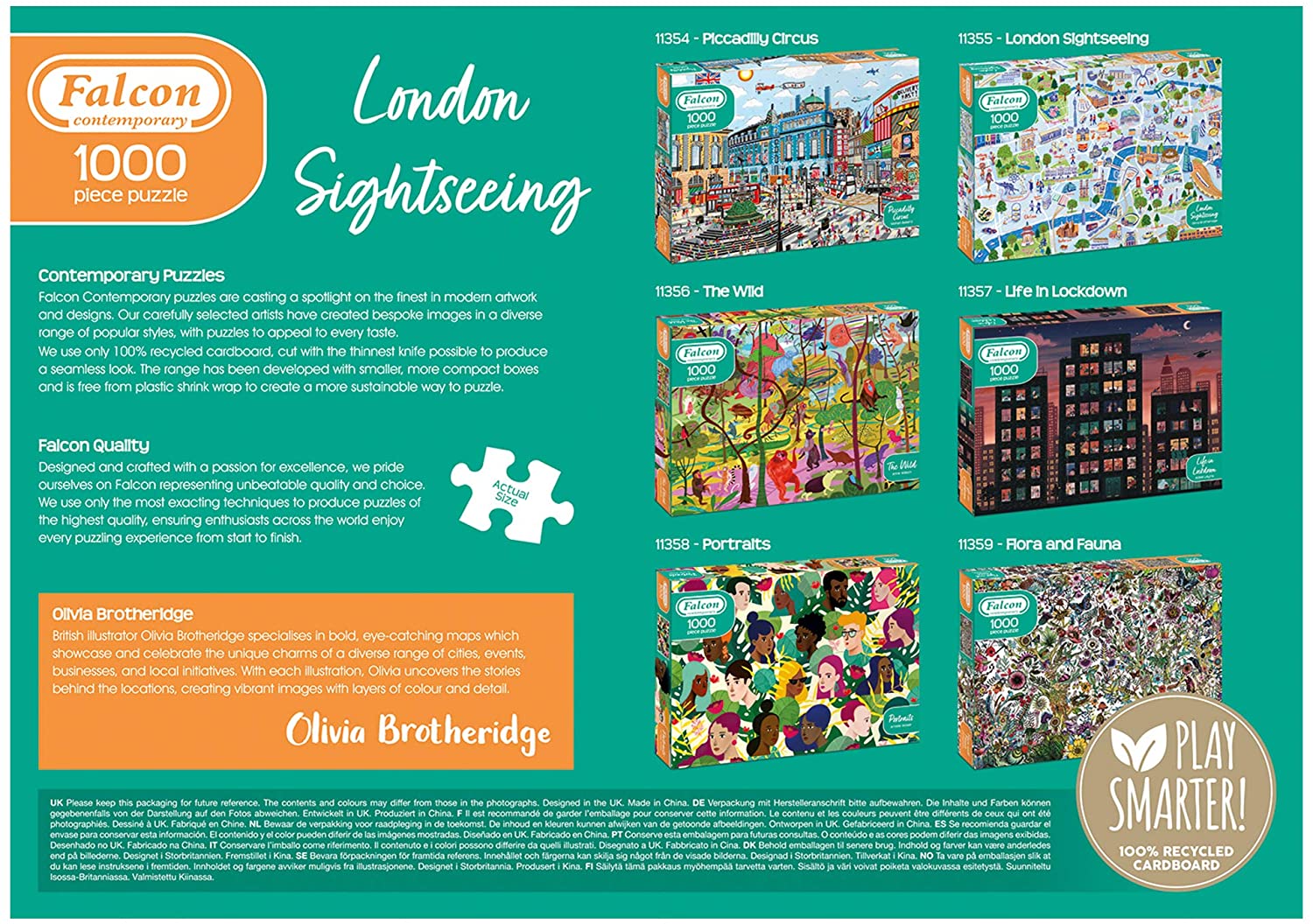 London Sightseeing – 1000 Piece Jigsaw Puzzle (Falcon Contemporary)