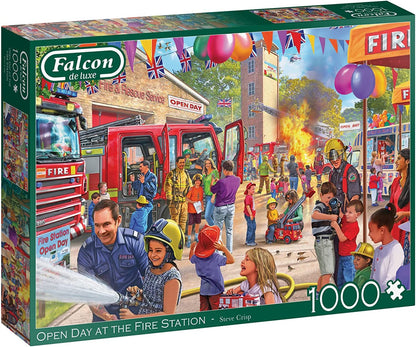 Falcon De Luxe - Open Day At The Fire Station - 1000 Piece Jigsaw Puzzle