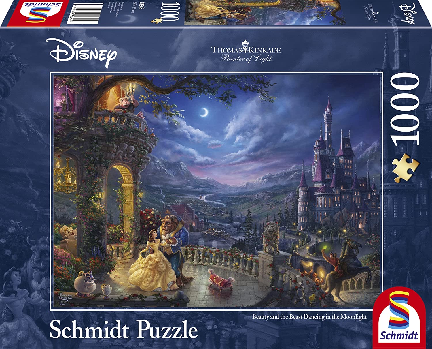 Disney Beauty & the Beast by Thomas Kinkade – 1000 Piece Jigsaw Puzzle (Schmidt)