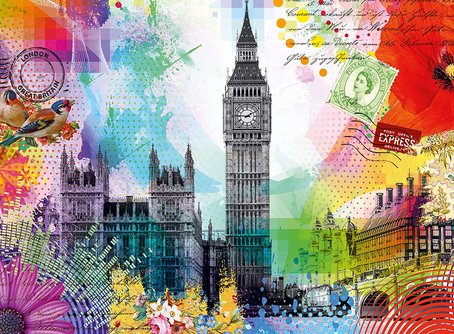 London Postcard – 500 Piece Jigsaw Puzzle (Ravensburger)