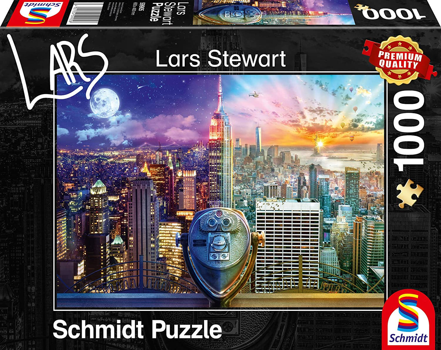 Schmidt - Lars Stewart: New York Night & Day - 1000 Piece Jigsaw Puzzle