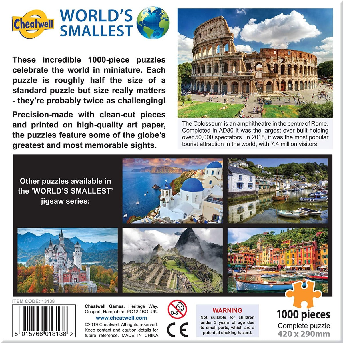 The Colosseum – 1000 Piece Jigsaw Puzzle (Cheatwell Games)