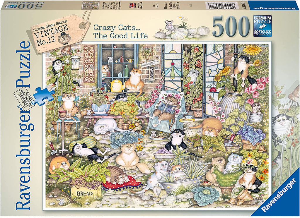 Crazy Cats The Good Life – 500 Piece Jigsaw Puzzle (Ravensburger)