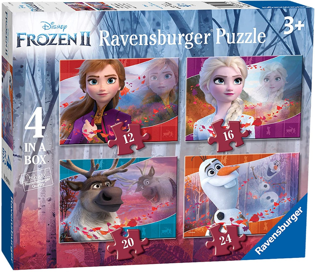 Disney Frozen 2, 4 in a Box – 12, 16, 20 and 24 Piece Jigsaw Puzzles (Ravensburger)