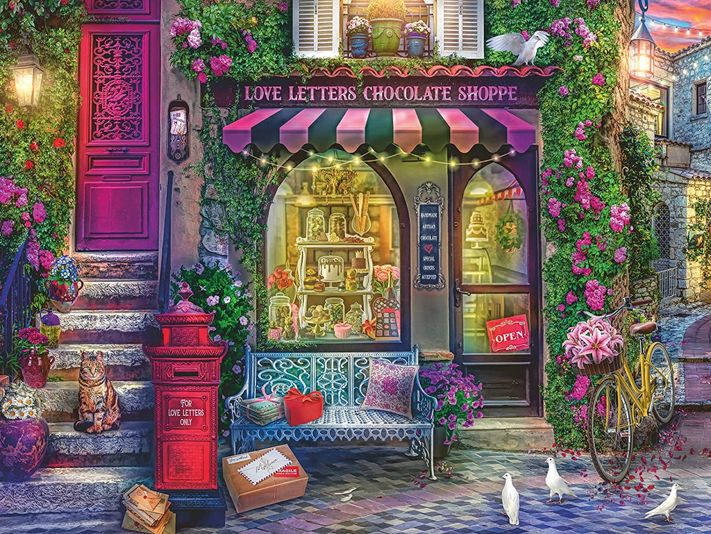 Love Letters Chocolate Shop – 1500 Piece Jigsaw Puzzle (Ravensburger)
