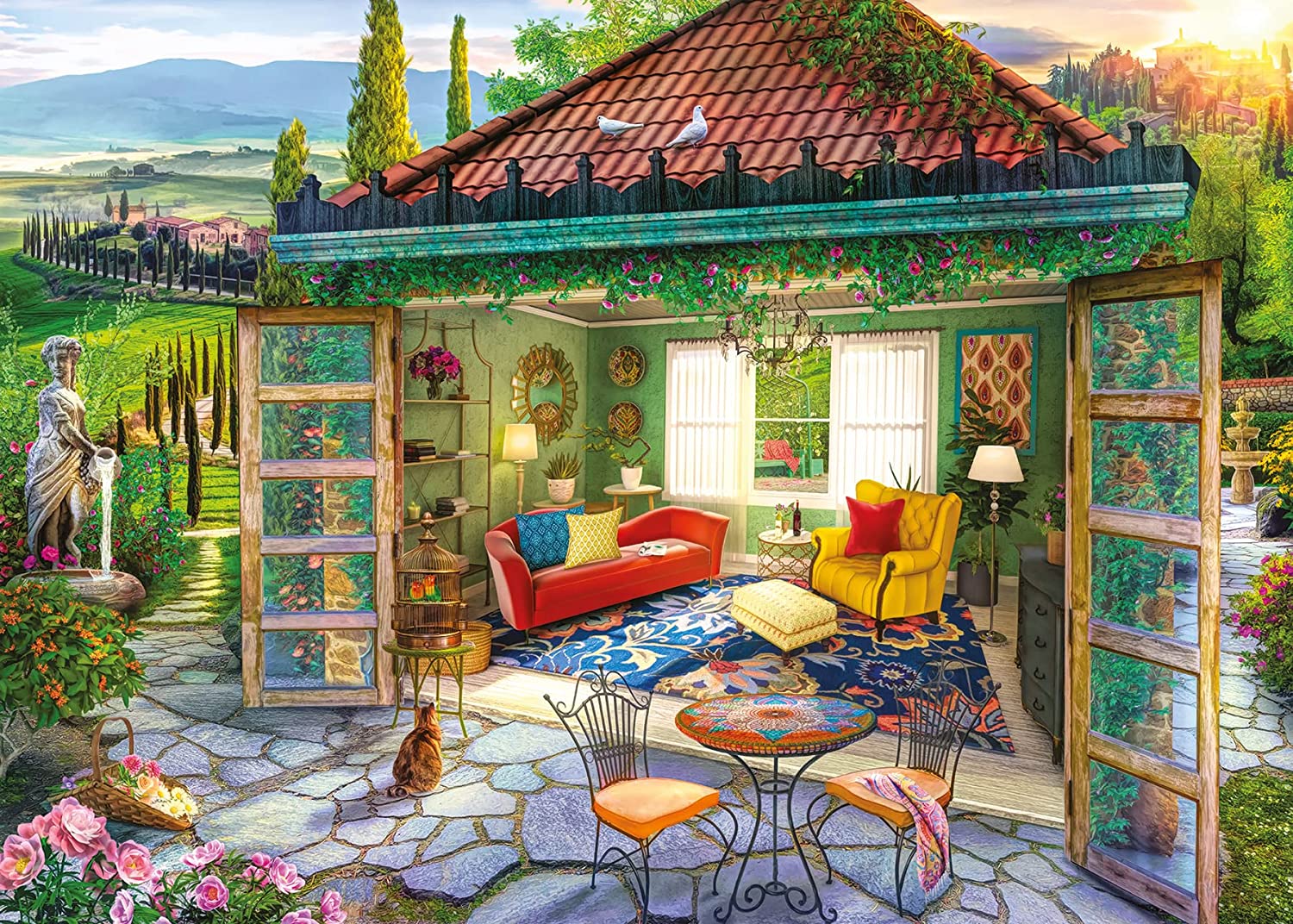 Tuscan Oasis – 1000 Piece Jigsaw Puzzle (Ravensburger)