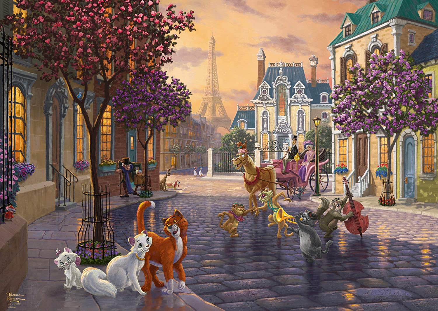 Disney Aristocats by Thomas Kinkade – 1000 Piece Jigsaw Puzzle (Schmidt)