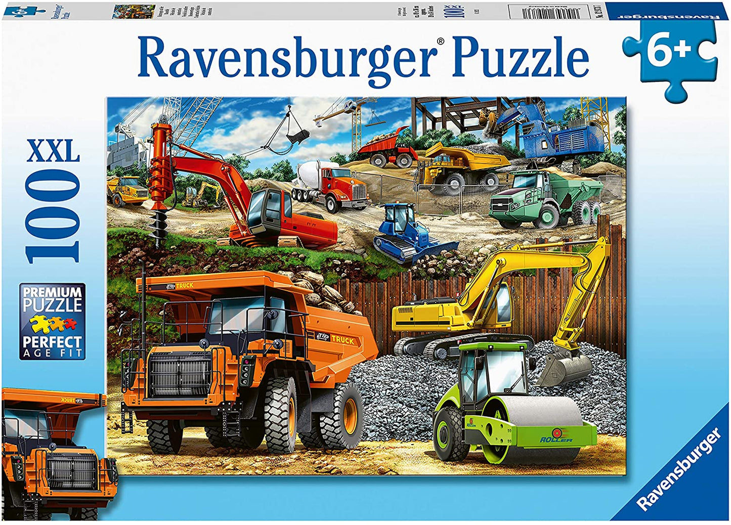 Ravensburger - Construction Vehicles - 100 XXL Piece Jigsaw Puzzle