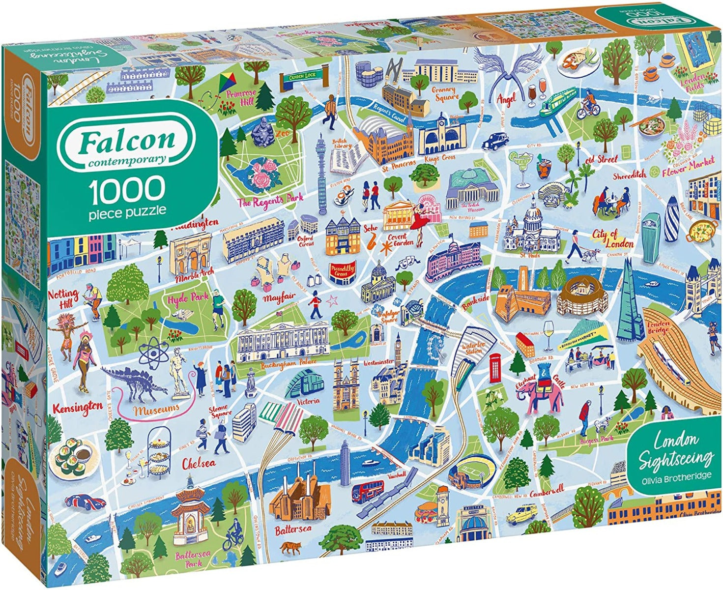 London Sightseeing – 1000 Piece Jigsaw Puzzle (Falcon Contemporary)