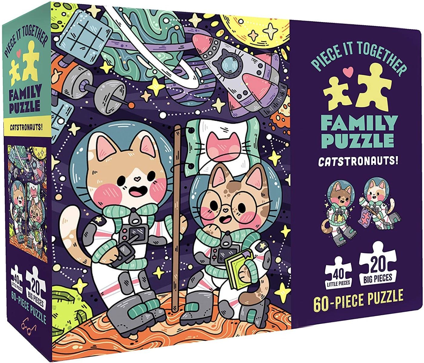 Catstronauts – 60 Piece Jigsaw Puzzle (Galison)