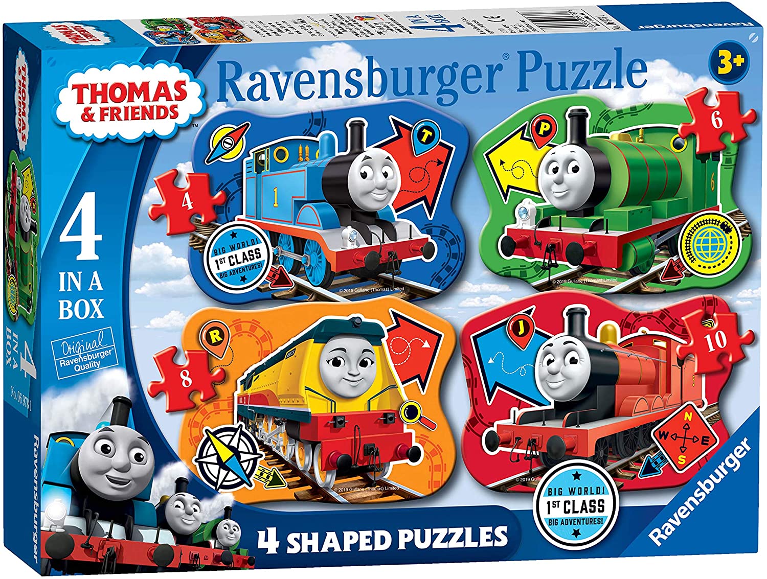 Thomas & Friends Big World Adventures Four Shaped Puzzles – 4,6,8,10 Piece Jigsaw Puzzle (Ravensburger)