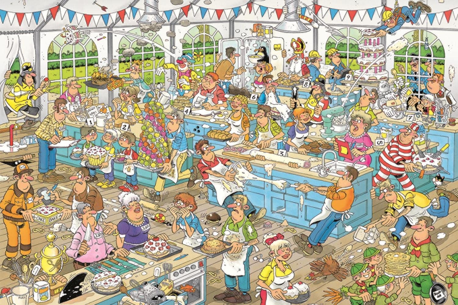 Clash of The Bakers by Jan Van Haasteren – 1500 Piece Jigsaw Puzzle (Jan Van Haasteren)