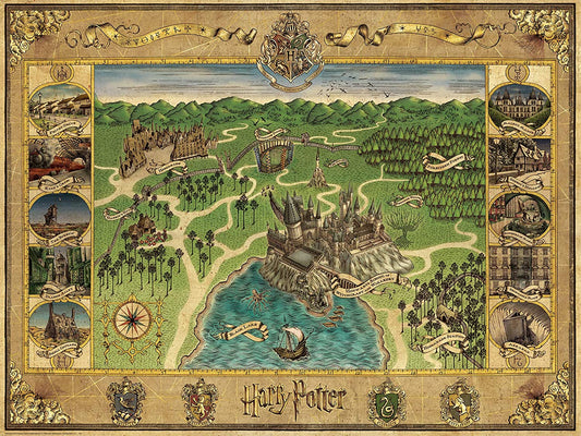 Ravensburger - Harry Potter Hogwarts Map -1500 Piece Jigsaw Puzzle
