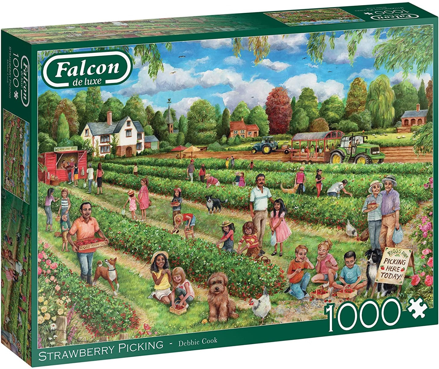 Strawberry Picking – 1000 Piece Jigsaw Puzzle (Falcon De Luxe)