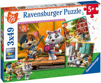 Ravensburger 44 Cats - 3 X 49 Piece Jigsaw Puzzles