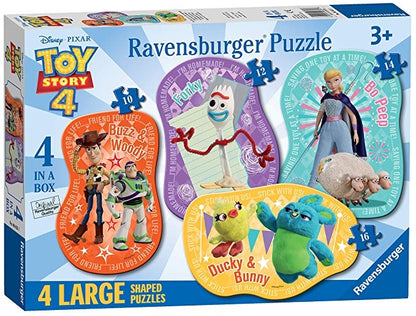 Ravensburger Disney Toy Story 4, 4 Large Shaped Jigsaw Puzzles (10,12,14,16pc)