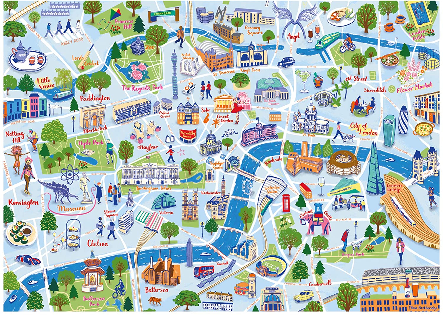 London Sightseeing – 1000 Piece Jigsaw Puzzle (Falcon Contemporary)