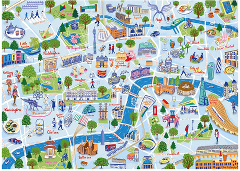 London Sightseeing – 1000 Piece Jigsaw Puzzle (Falcon Contemporary)