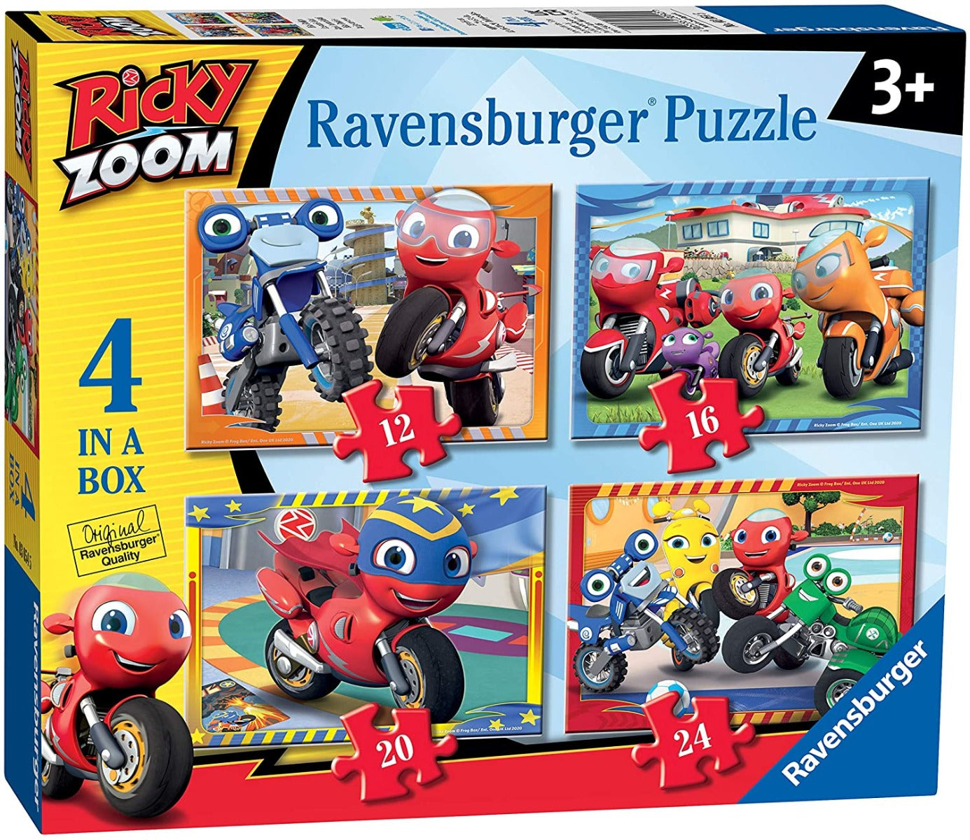Ricky Zoom – 4 In Box (12, 16, 20, 24 Piece) Jigsaw Puzzles (Ravensburger)
