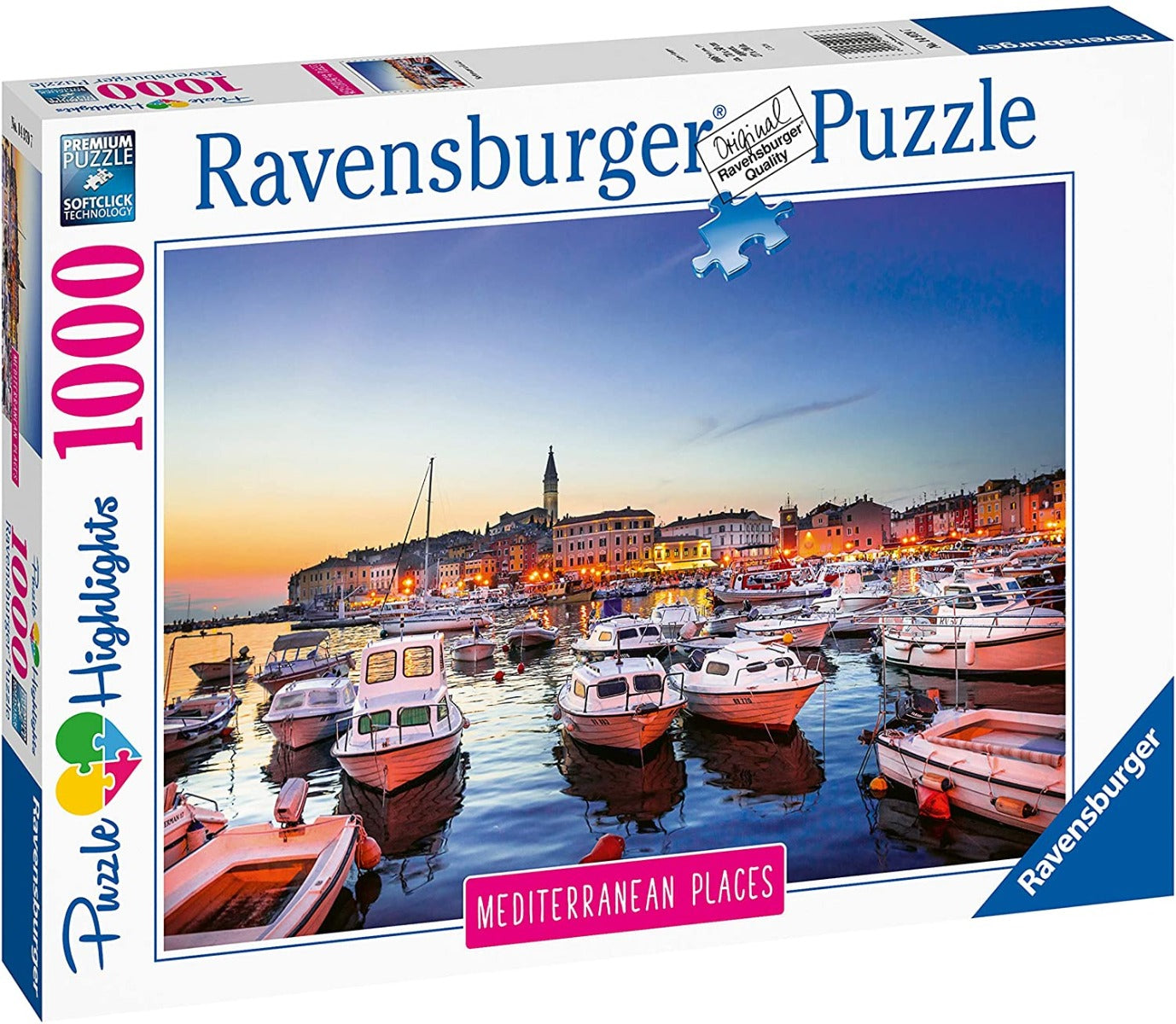Ravensburger 14979 Mediterranean Collection Rovinj Harbour, Croatia - 1000 Piece Jigsaw Puzzle