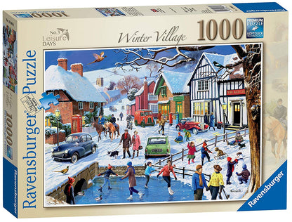Ravensburger - Leisure Days No.3 - The Winter Village - 1000 Piece Jigsaw Puzzle
