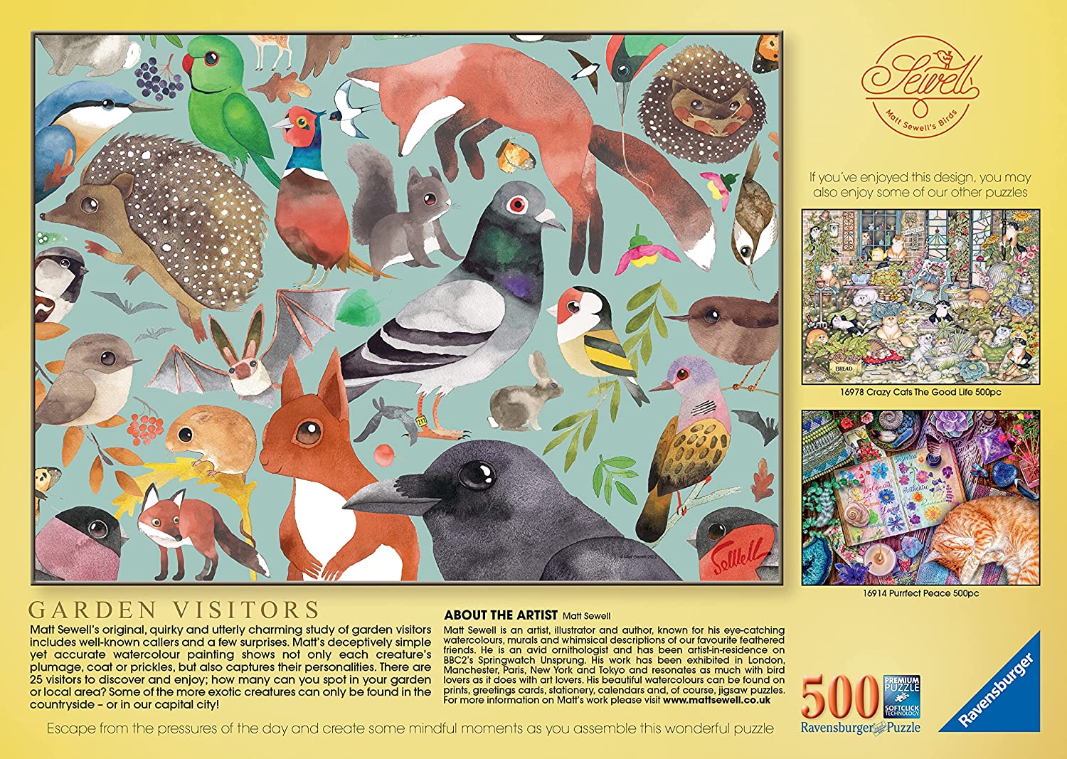 Garden Visitors – 500 Piece Jigsaw Puzzle (Ravensburger)