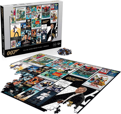 Winning Moves - All 25 James Bond Films - 1000 Piece Jigsaw Puzzle