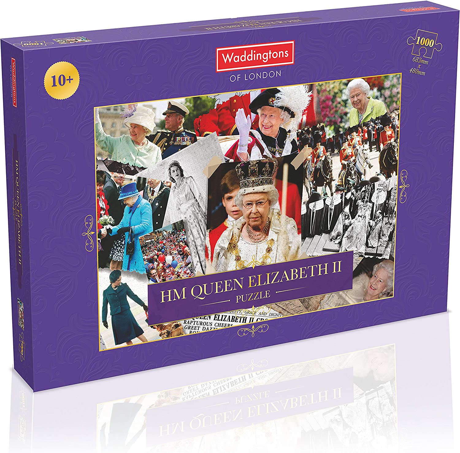 HM Queen Elizabeth II Montage – 1000 Piece Jigsaw Puzzle (Waddingtons)