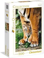 Bengal Tiger Cub between Its mother's legs – 500 Piece Jigsaw Puzzle (Clementoni)