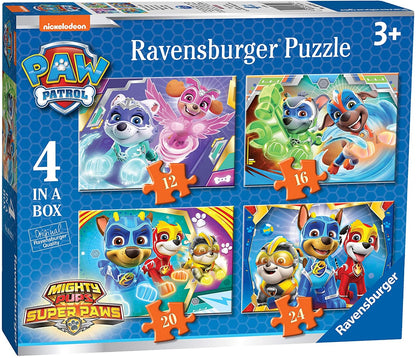 Ravensburger - Paw Patrol Mighty Pups 4 in a Box  -  12, 16, 20 and 24 Piece Jigsaw Puzzle