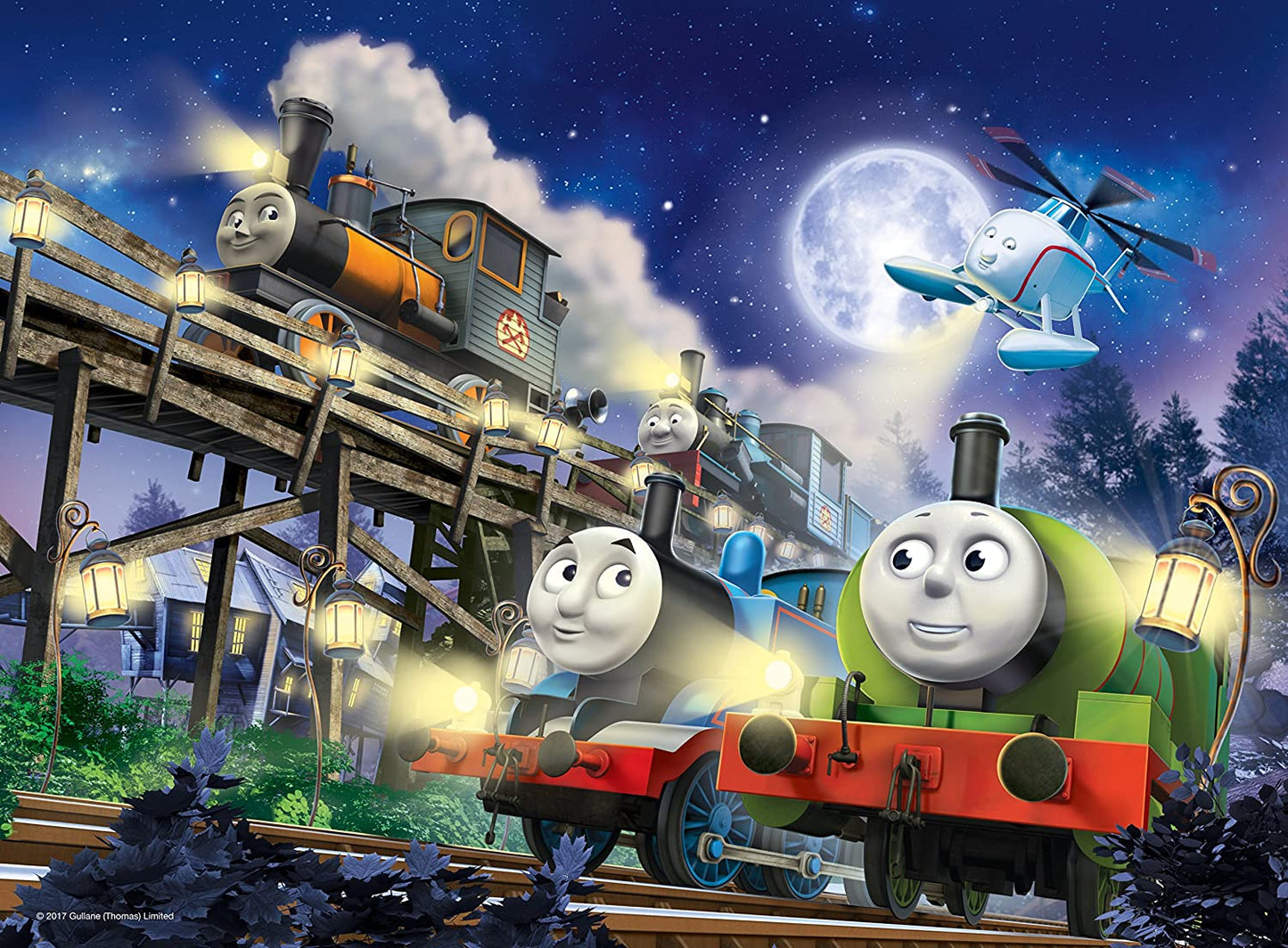 Ravensburger - Thomas & Friends Glow in The Dark - 60 Extra Large Piece Jigsaw Puzzle