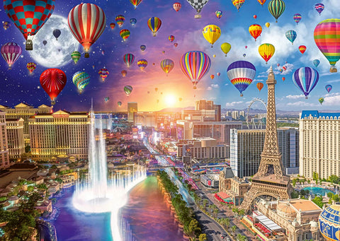Las Vegas Night & Day by Lars Stewart – 1000 Piece Jigsaw Puzzle (Schmidt)