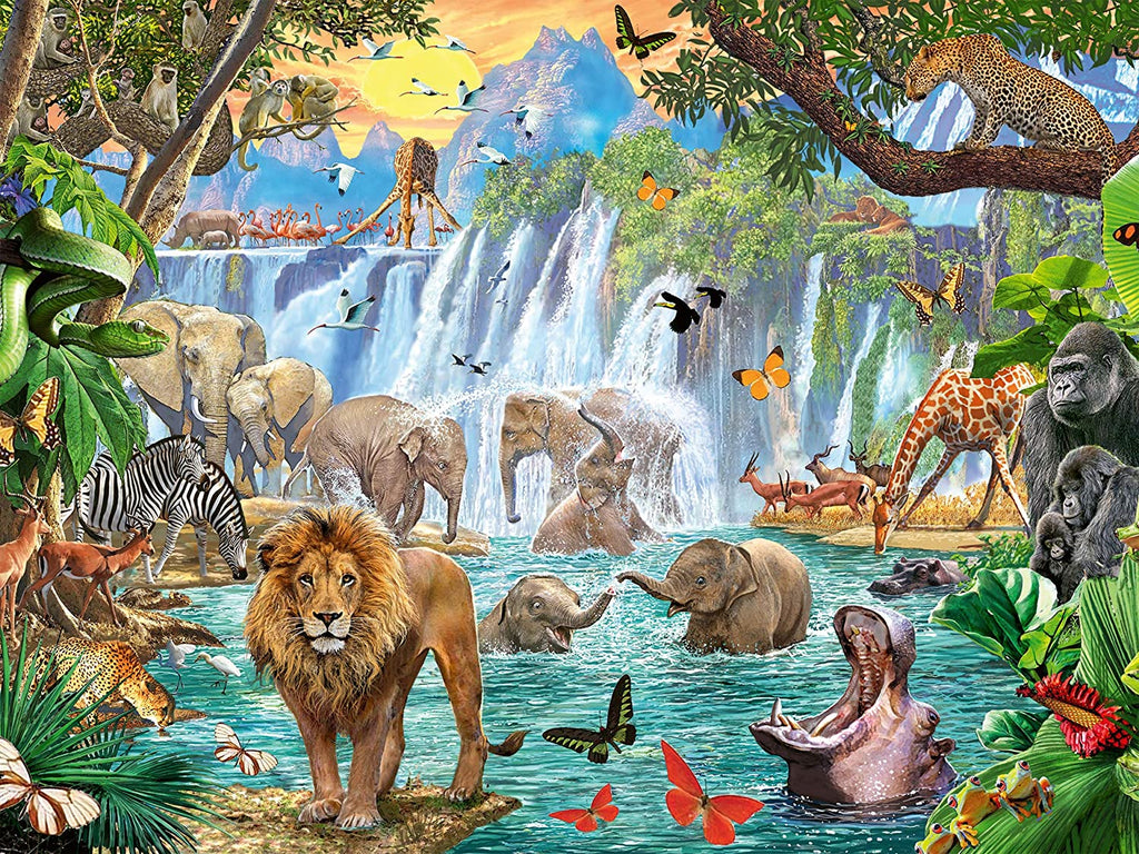 Waterfall Safari – 1500 Piece Jigsaw Puzzle (Ravensburger)