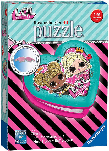 Ravensburger - LOL Surprise! Heart Shaped 54 Piece 3D Jigsaw Puzzle