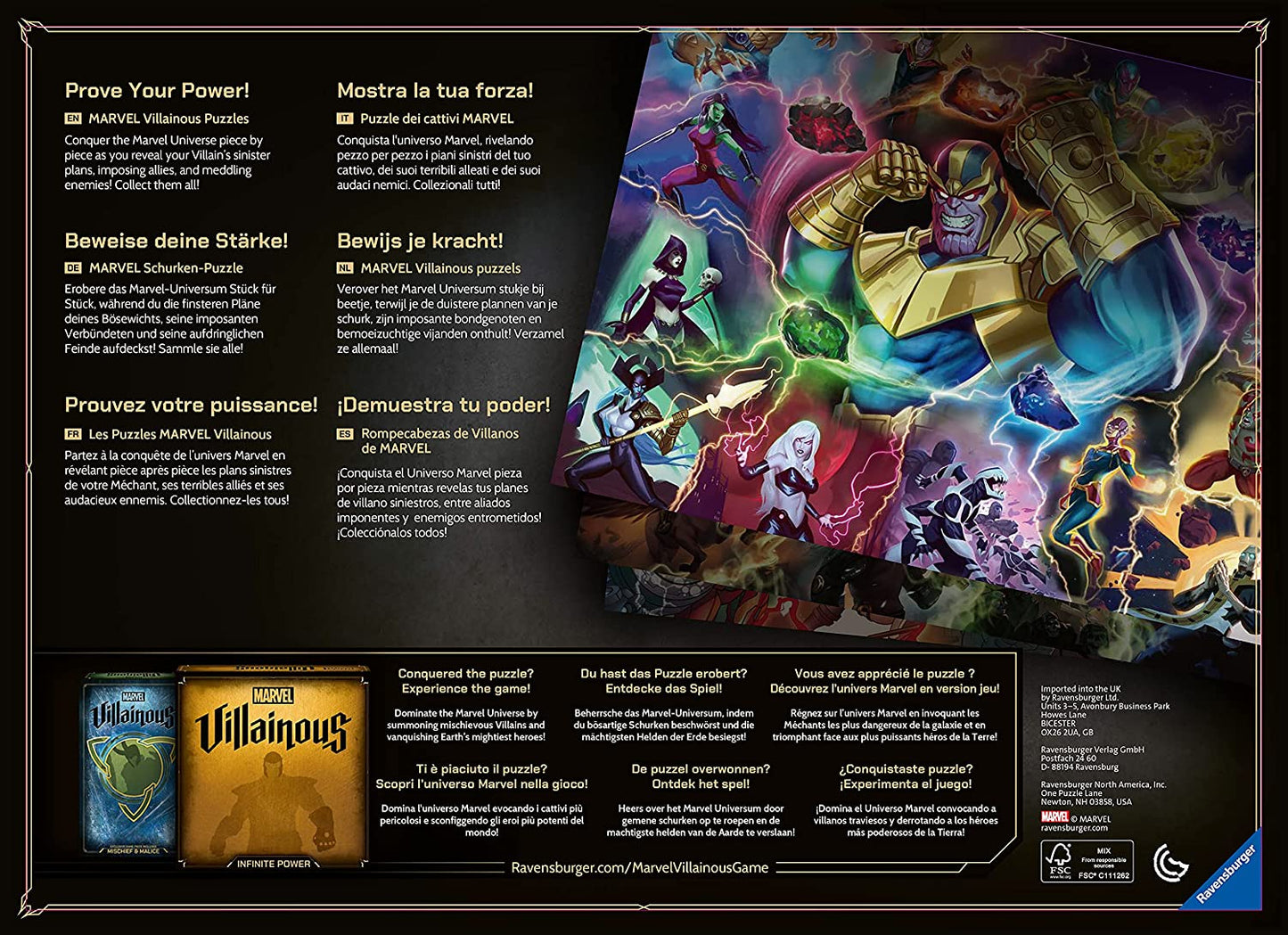 Ravensburger - Marvel Villainous - Thanos - 1000 Piece Jigsaw Puzzle