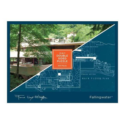 Galison - Frank Lloyd Wright Fallingwater - 2 Sided 500 Piece Jigsaw Puzzle