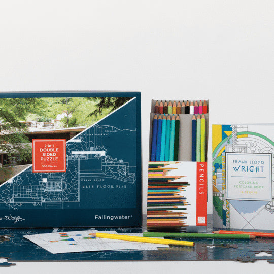 Fallingwater by Frank Lloyd Wright – 500 Piece Jigsaw Puzzle (Galison)