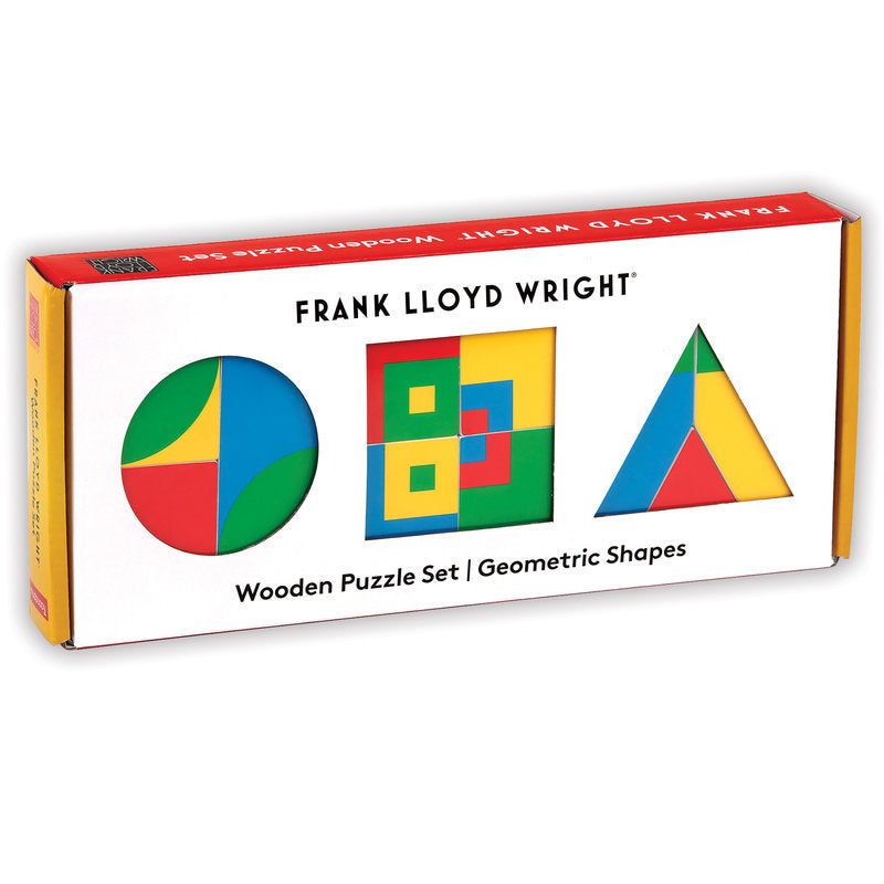 Galison - Frank Lloyd Wright Geometric Shapes Wooden Tray Puzzle