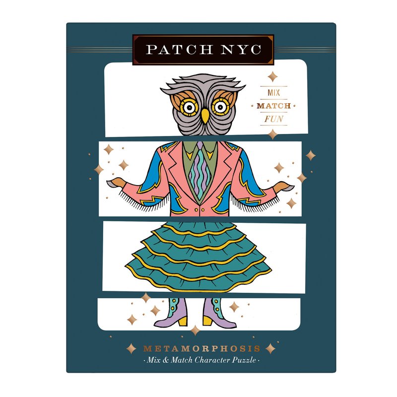 Metamorphosis Mix & Match Character Puzzle Set by Patch NYC – 5 x 25 Piece Jigsaw Puzzles (Galison)