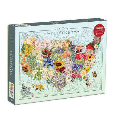 USA State Flowers by Wendy Gold – 1000 Piece Jigsaw Puzzle (Galison)