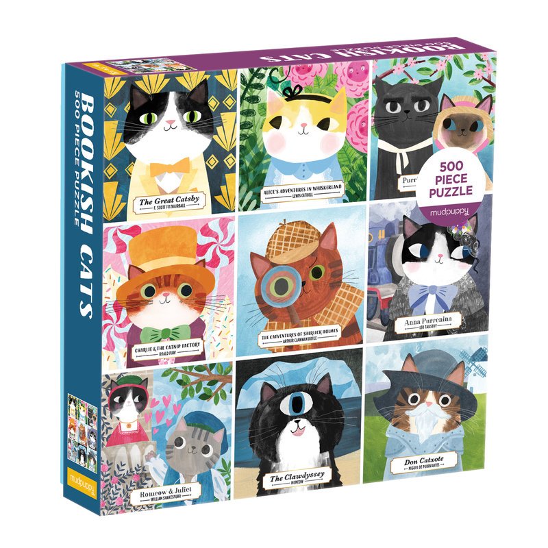 Bookish Cats – 500 Piece Jigsaw Puzzle (Galison)