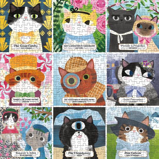 Bookish Cats – 500 Piece Jigsaw Puzzle (Galison)